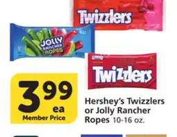 Vons Hershey's Twizzlers or Jolly Rancher Ropes offer