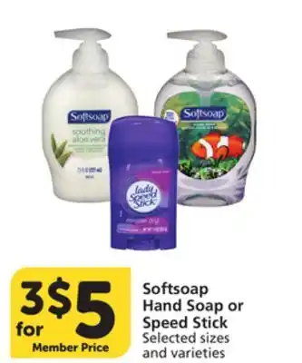 Vons Softsoap Hand Soap or Speed Stick offer