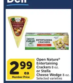 Vons Open Nature Entertaining Crackers 8 oz. or Stella Cheese Wedge 8 oz offer