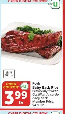 Vons Pork Baby Back Ribs offer
