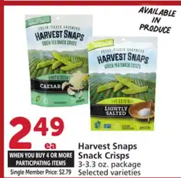 Vons Harvest Snaps Snack Crisps offer
