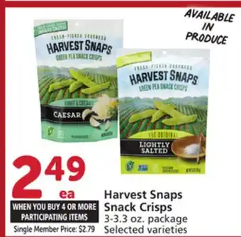 Vons Harvest Snaps Snack Crisps offer