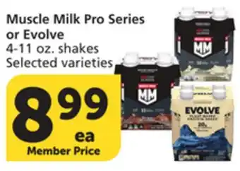 Vons Muscle Milk Pro Series or Evolve offer