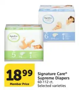 Albertsons Signature Care Supreme Diapers offer