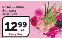 Albertsons Roses & Wine Bouquet offer