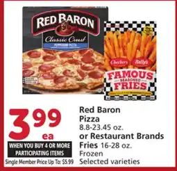 Albertsons Red Baron Pizza 8.8-23.45 oz. or Restaurant Brands Fries 16-28 oz. Frozen offer