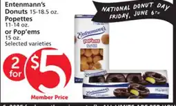 Albertsons Entenmann's Donuts 15-18.5 oz. Popettes 11-14 oz. or Pop' ems 15 oz offer