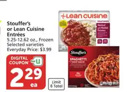 Albertsons Stouffer's or Lean Cuisine Entrées offer