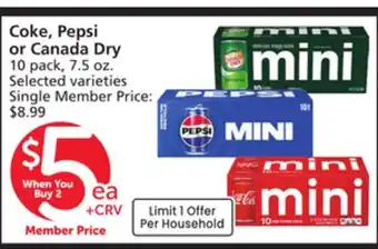 Albertsons Coke, Pepsi or Canada Dry offer