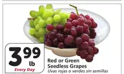 Albertsons Red or Green Seedless Grapes offer