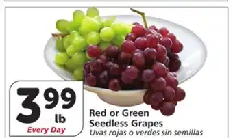 Albertsons Red or Green Seedless Grapes offer