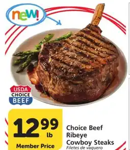 Albertsons Choice Beef Ribeye Cowboy Steaks offer