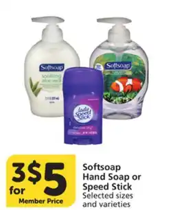 Albertsons Softsoap Hand Soap or Speed Stick offer