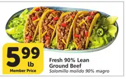 Albertsons Fresh 90% Lean Ground Beef offer