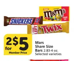Albertsons Mars Share Size Bars offer