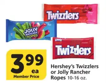 Albertsons Hershey's Twizzlers or Jolly Rancher Ropes offer
