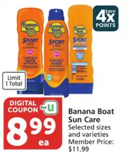Albertsons Banana Boat Sun Care offer