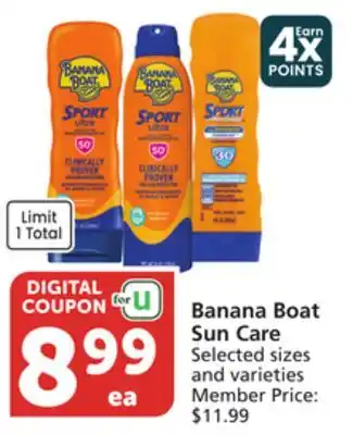Albertsons Banana Boat Sun Care offer