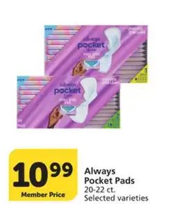 Albertsons Always Pocket Pads offer