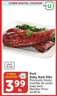 Albertsons Pork Baby Back Ribs offer