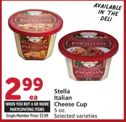 Albertsons Stella Italian Cheese Cup offer