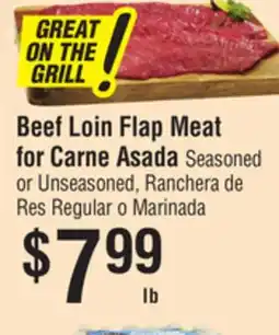 Smart & Final Beef Loin Flap Meat for Carne Asada offer