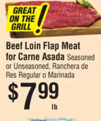 Smart & Final Beef Loin Flap Meat for Carne Asada offer