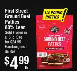 Smart & Final First Street Ground Beef Patties 80% Lean offer