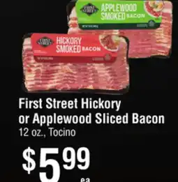 Smart & Final First Street Hickory or Applewood Sliced Bacon offer
