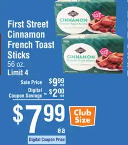 Smart & Final First Street Cinnamon French Toast Sticks offer
