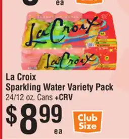 Smart & Final La Croix Sparkling Water Variety Pack offer