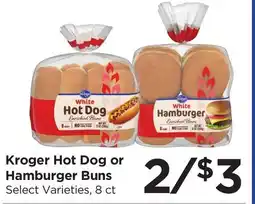 Food 4 Less Kroger Hot Dog or Hamburger Buns offer