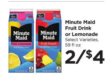Food 4 Less Minute Maid Fruit Drink or Lemonade offer