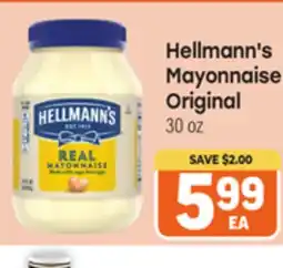 Tony’s Fresh Market Hellmann's Mayonnaise Original offer