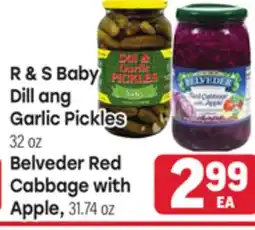 Tony’s Fresh Market R & S Baby Dill ang Garlic Pickles 32 oz Belveder Red Cabbage with Apple, 31.74 oz offer