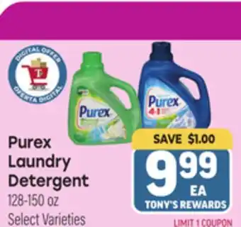Tony’s Fresh Market Purex Laundry Detergent offer
