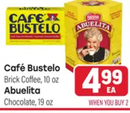 Tony’s Fresh Market Café Bustelo Brick Coffee, 10 oz., Abuelita Chocolate, 19 oz offer