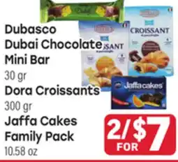Tony’s Fresh Market Dubasco Dubai Chocolate Mini Bar 30 gr Dora Croissants 300 gr Jaffa Cakes Family Pack 10.58 oz offer