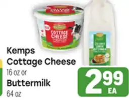 Tony’s Fresh Market Kemps Cottage Cheese 16 oz or Buttermilk 64 oz offer