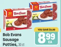 Tony’s Fresh Market Bob Evans Sausage Patties offer