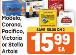 Tony’s Fresh Market Modelo, Corona, Pacifico, Victoria or Stella Artois offer