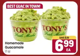 Tony’s Fresh Market Homemade Guacamole offer