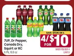 Tony’s Fresh Market 7UP, Dr Pepper, Canada Dry, Squirt or RC offer