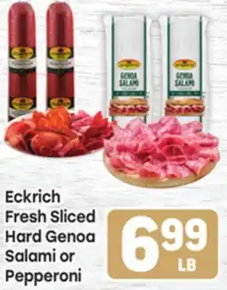 Tony’s Fresh Market Eckrich Fresh Sliced Hard Genoa Salami or Pepperoni offer