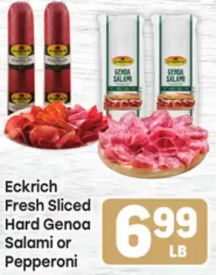 Tony’s Fresh Market Eckrich Fresh Sliced Hard Genoa Salami or Pepperoni offer