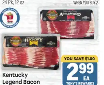 Tony’s Fresh Market Kentucky Legend Bacon offer