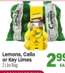 Tony’s Fresh Market Lemons, Cello or Key Limes offer