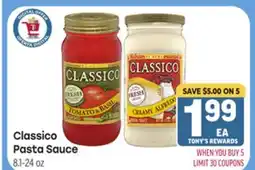 Tony’s Fresh Market Classico Pasta Sauce offer