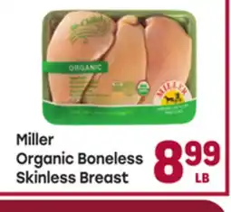 Tony’s Fresh Market Miller Organic Boneless Skinless Breast offer