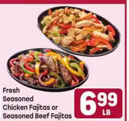 Tony’s Fresh Market Fresh Seasoned Chicken Fajitas or Seasoned Beef Fajitas offer
